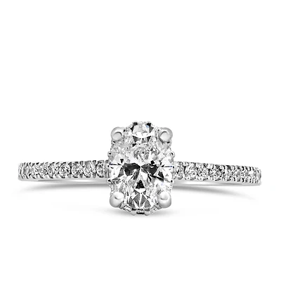 Colourless Collection Engagement Ring with .90 Carat TW of Diamonds in 18kt White Gold