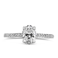 Colourless Collection Engagement Ring with .90 Carat TW of Diamonds in 18kt White Gold