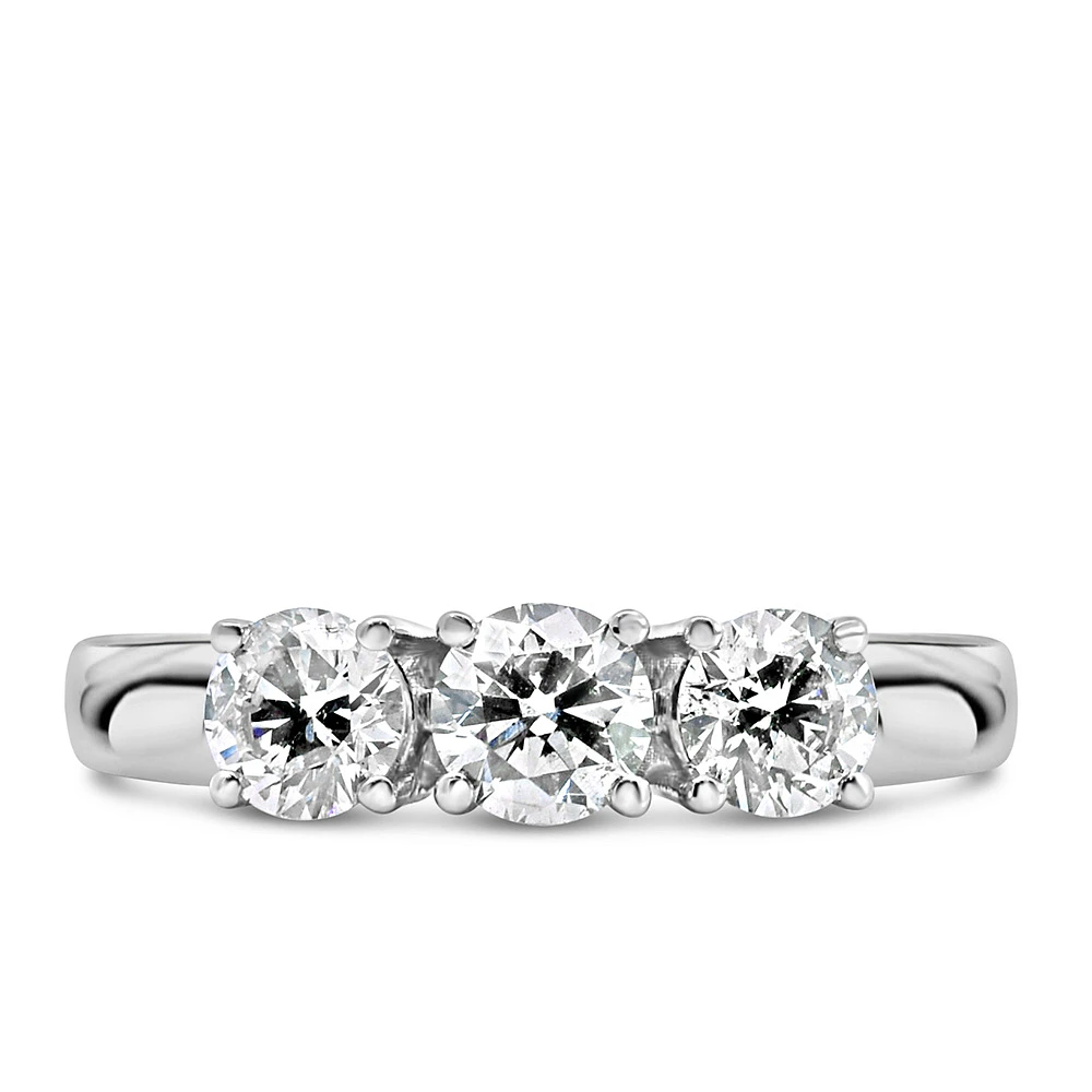 Three Stone Ring with 1.00 Carat TW of Diamonds in 14kt Gold
