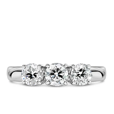 Three Stone Ring with 1.00 Carat TW of Diamonds in 14kt Gold