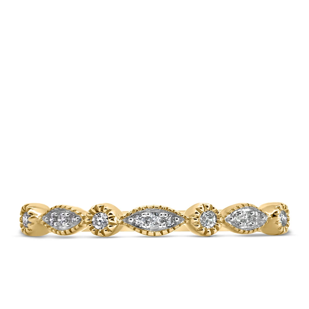 Stackable Ring with .07 Carat TW of Diamonds in 10kt Yellow Gold