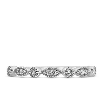 Stackable Ring with .07 Carat TW of Diamonds in 10kt White Gold