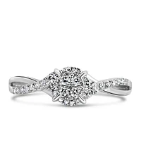 Engagement Ring with .25 Carat TW of Diamonds in 10kt White Gold