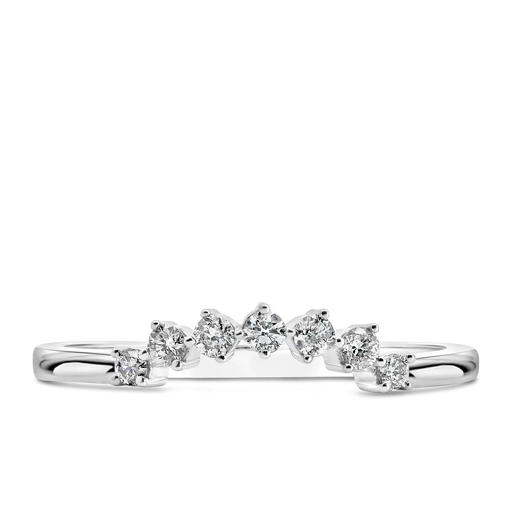 Stackable Contour Ring with .17 Carat TW of Diamonds in 14kt Gold