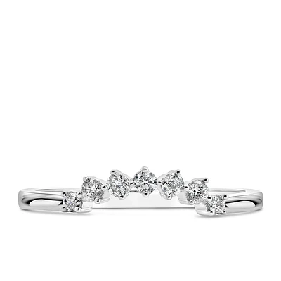 Stackable Contour Ring with .17 Carat TW of Diamonds in 14kt Gold
