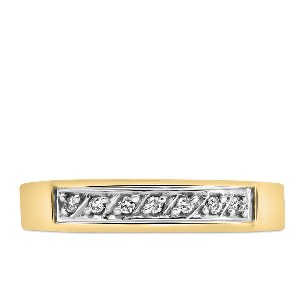 Matching Wedding Band with .07 Carat TW of Diamonds in 10kt Yellow Gold