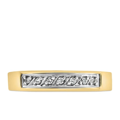 Matching Wedding Band with .07 Carat TW of Diamonds in 10kt Yellow Gold