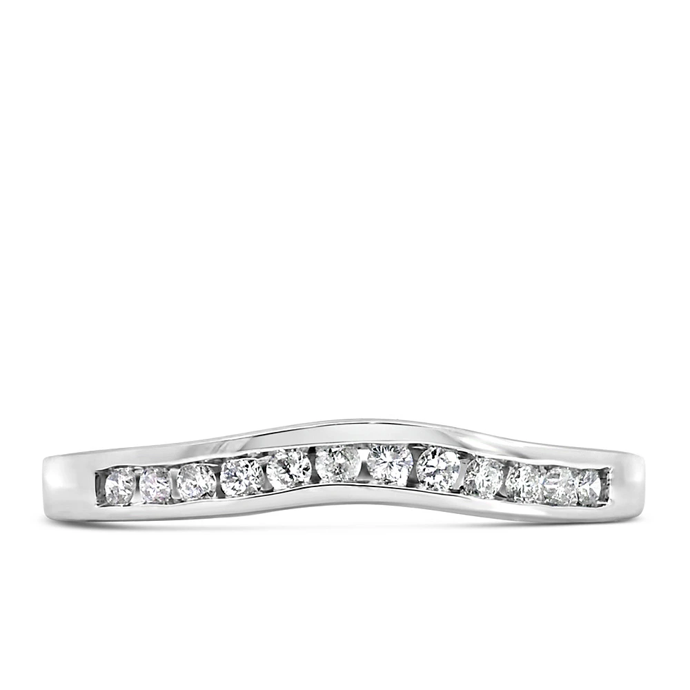 Wedding Band with .15 Carat TW of Diamonds in 14kt Gold