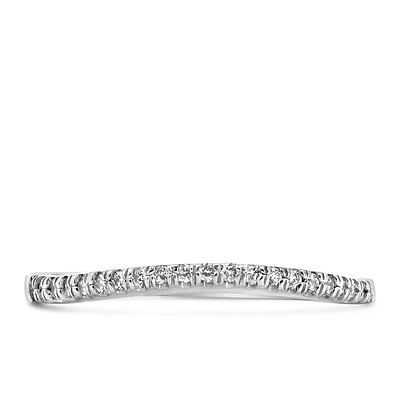 Northern Facet Matching Wedding Band with Carat TW of Diamonds in 18kt White Gold
