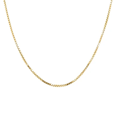 24″ Box Chain in 10kt Yellow Gold