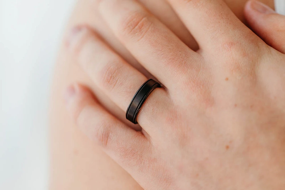 6MM Comfort Fit Wedding Band in Cobalt