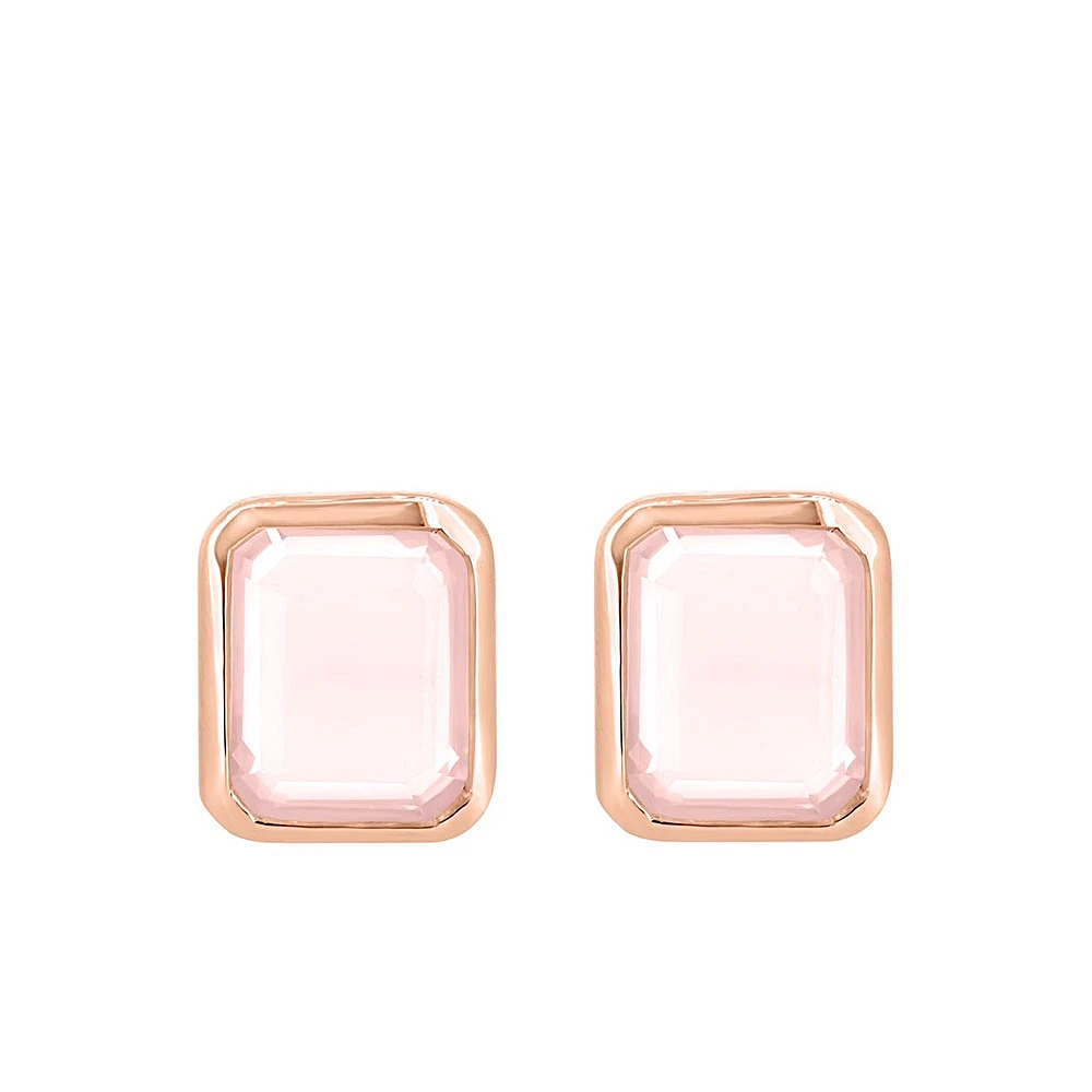 Rose Quartz Earrings in Sterling Silver