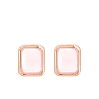 Rose Quartz Earrings in Sterling Silver
