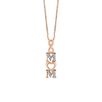 Infinity Mom Pendant with .07 Carat TW of Diamonds in 10kt Rose Gold