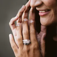 Star Wars The Dark Side Engagement Ring with .75 Carat TW of Diamonds in 14kt White Gold