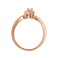 Colourless Collection Halo Engagement Ring with .27 Carat TW of Diamonds in 18kt Rose Gold