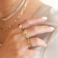 Isla Cable Link Ring in 10kt Yellow Gold