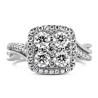 Engagement Ring with 1.50 Carat TW of Diamonds in 10kt White Gold