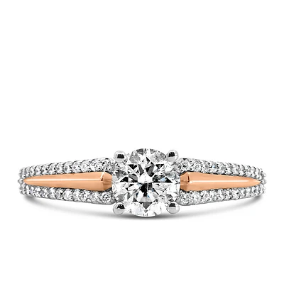 Star Wars The Light Side Engagement Ring with 1.00 Carat TW of Diamonds in 14kt White and Rose Gold