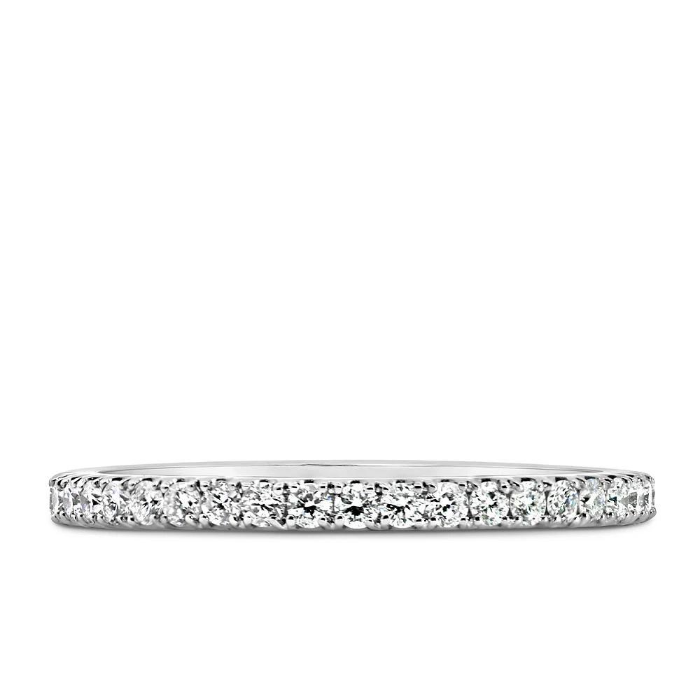Matching Band with Carat TW of Lab Created Diamonds in 14kt White Gold