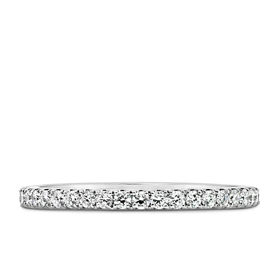 Matching Band with Carat TW of Lab Created Diamonds in 14kt White Gold