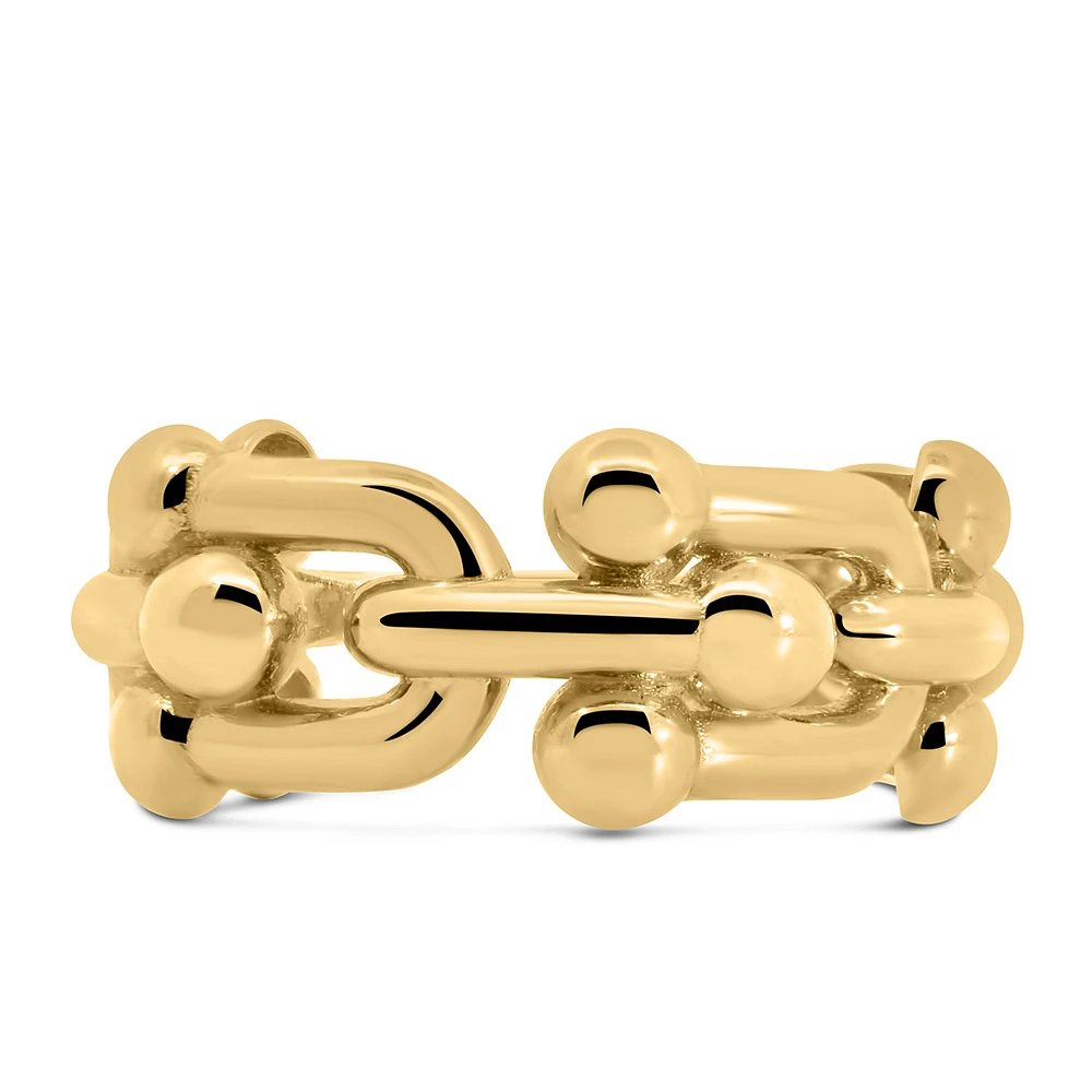 Isla Cable Link Ring in 10kt Yellow Gold