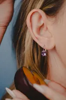 Ava Earrings with Amethyst in 10kt White Gold