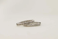 Inside Out Hoop Earrings with 1.00 Carat TW of Diamonds in 10kt White Gold