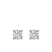 Stud Earrings with Cubic Zirconia in Sterling Silver