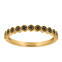 Ring with .14 Carat TW of Black Diamonds in 10kt Yellow Gold