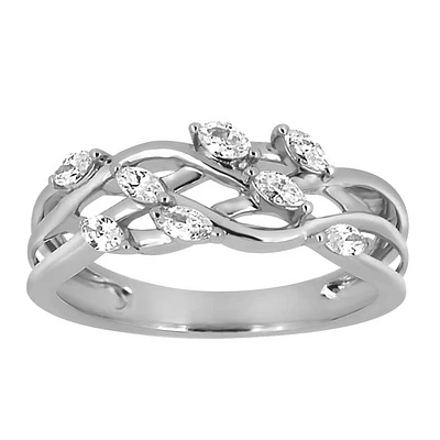 Ring with .32 Carat TW of Diamonds in 14kt White Gold