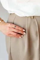Ring with Moss Agate and .06 Carat TW of Diamonds in 14kt Rose Gold