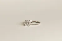 Emerald Cut Engagement Ring with Carat TW of Lab Created Diamonds in 14kt Gold
