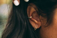 Rope Cuff Earring in 10kt Yellow Gold