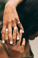 7MM Dome Ring in 10kt White Gold
