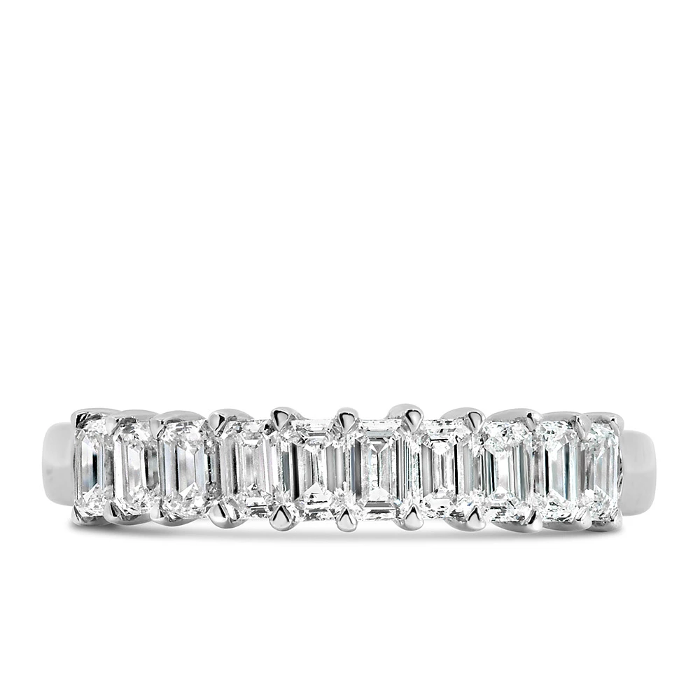 Wedding Band with Carat TW of Lab Created Diamonds in 14kt White Gold