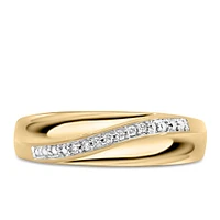 Men’s Wedding Band with .05 Carat TW of Diamonds in 10kt Yellow Gold