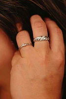 Cornetto Ring with .10 Carat TW of Diamond in Sterling Silver