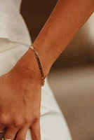 6.5″ Braided Herringbone Bracelet in 10kt Yellow Gold