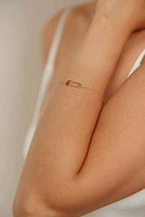 Safety Pin Bracelet in 10kt Yellow Gold