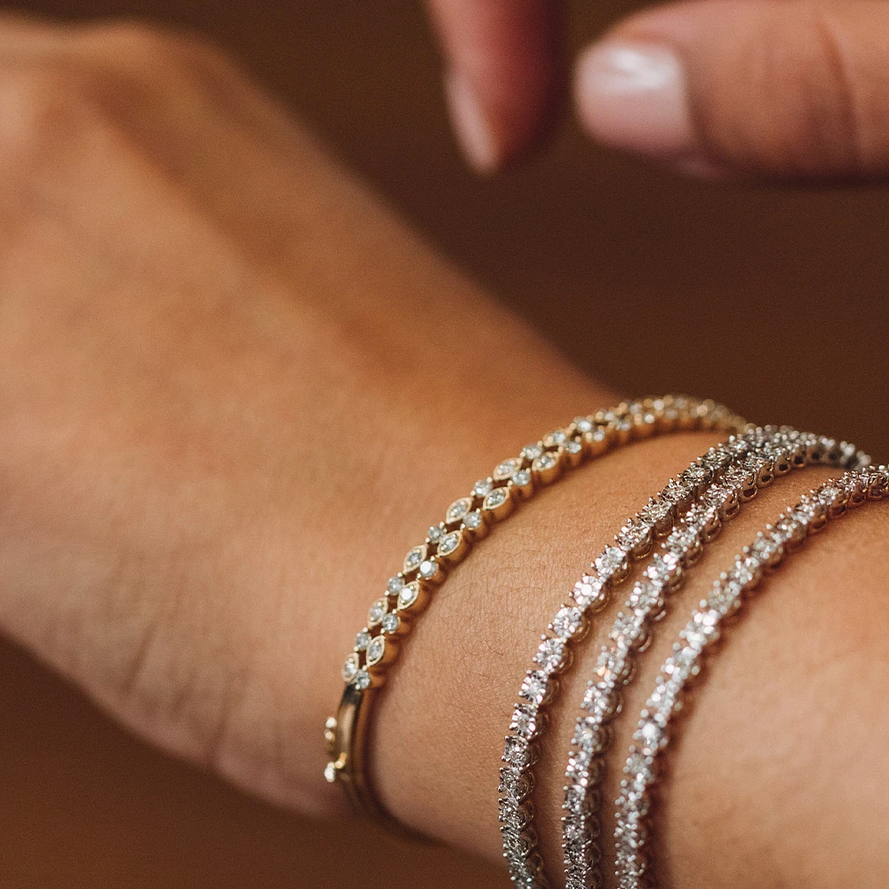 Bangle with 1.00 Carat TW of Diamonds in 10kt Yellow Gold