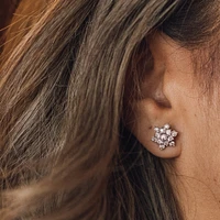 Snowflake Earrings with .50 Carat TW of Diamonds in 10kt White Gold