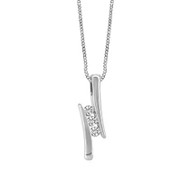 Pendant with Carat TW of Diamonds in 10kt White Gold with Chain