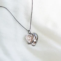 Marvel Spider-Man Venom Pendant with .10 Carat TW of Diamonds in Rose Gold Plated Silver with Chain