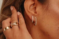 19MM Hoop Earrings with .50 Carat TW of Diamonds in 10kt Yellow Gold