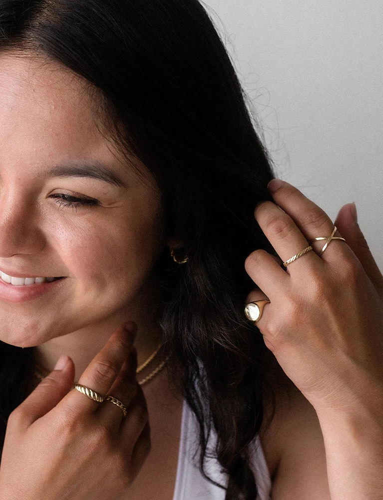 Rope Stacking Ring in 10kt Yellow Gold