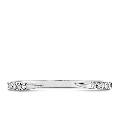 Open Stacking Band with .12 Carat TW of Diamonds in 14kt White Gold