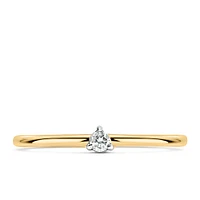 Petite Solitaire Ring with .05 Carat Diamond in 10kt Yellow Gold