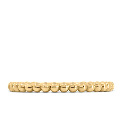 yellow gold beaded ring
