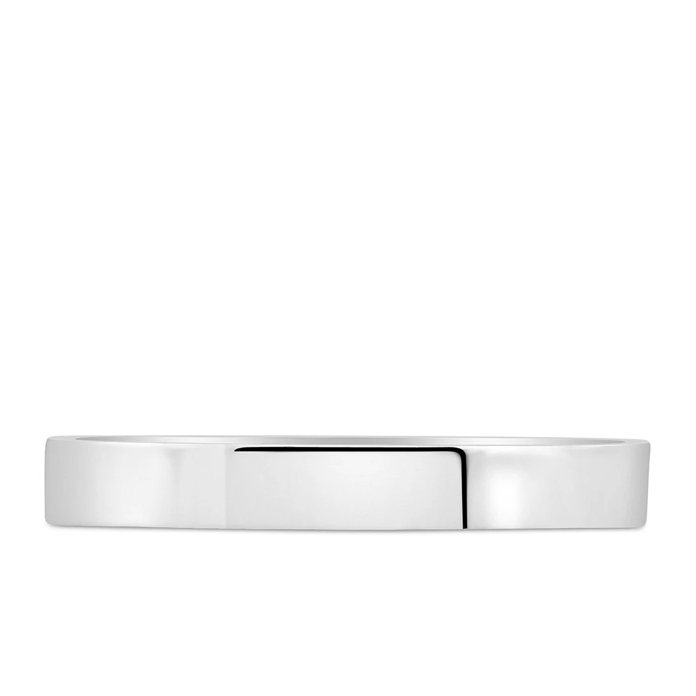 2.5MM Petite Cigar Band in 10kt White Gold